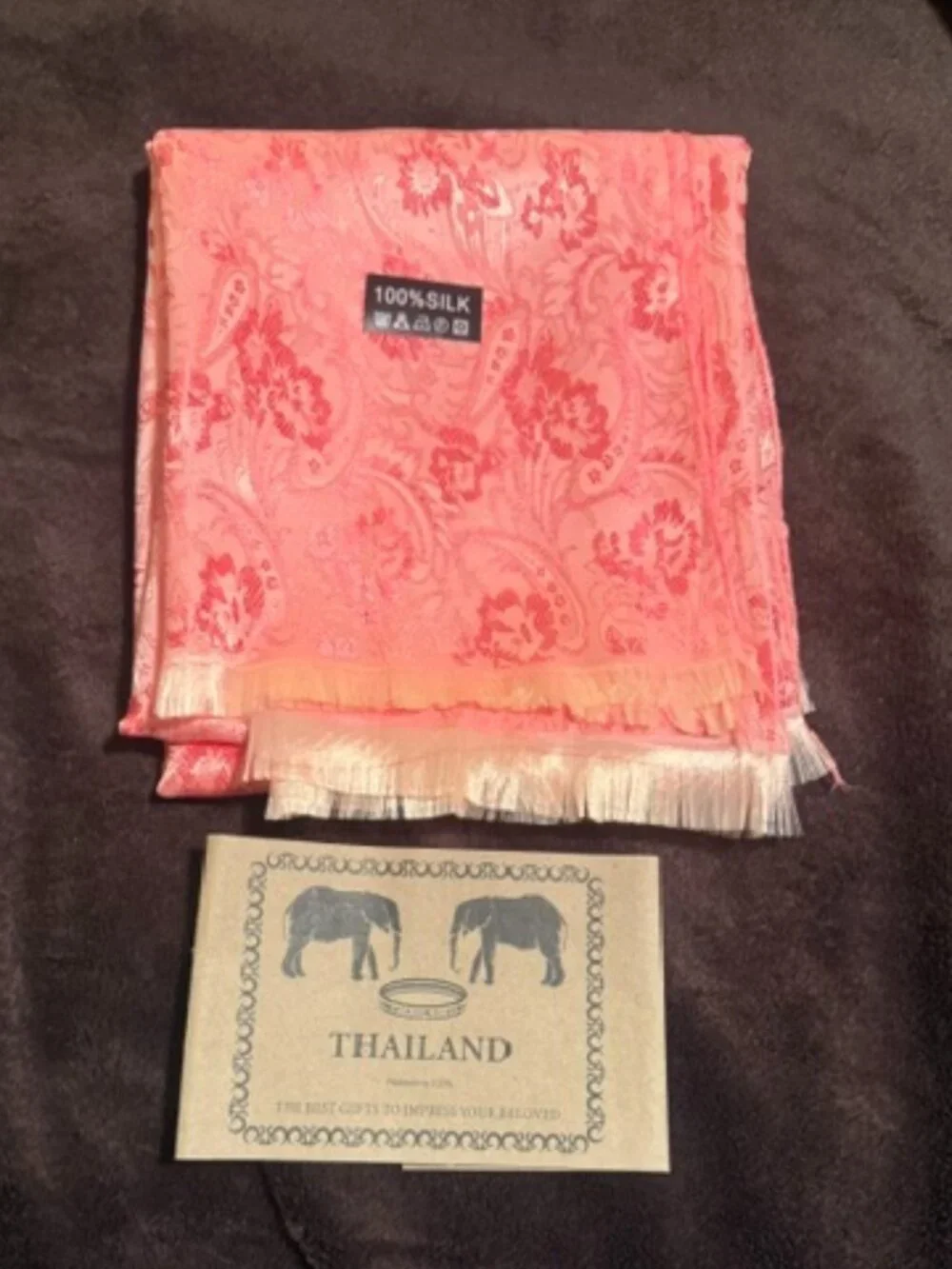 Pashimlma 100% Silk Scarf Thailand